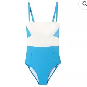Summersalt The Sunbather blue and ivory one piece swimsuit Size 10